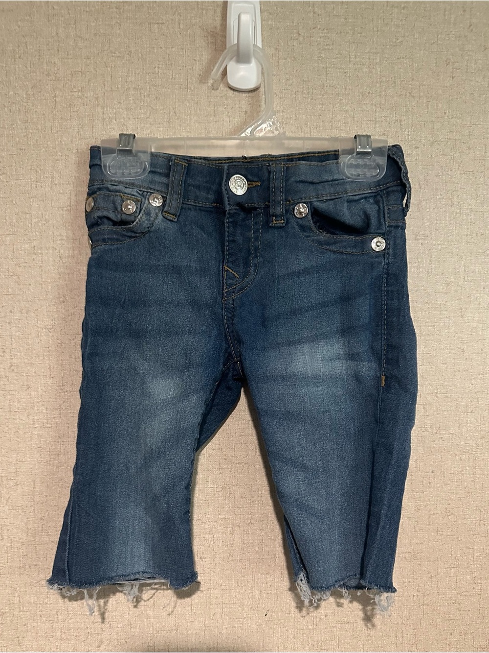 True Religion 3T Dark Blue Denim Cutoff Kids Shorts